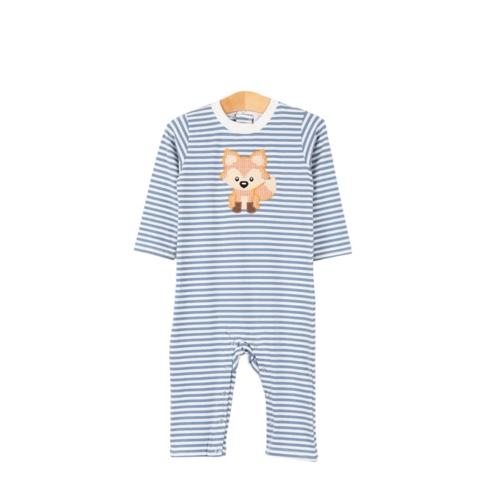 Stitchy Fish Friendly‎ Fox Applique Romper Size 3 Months